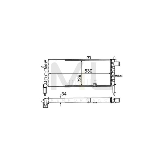 MAHLE ORIGINAL CR 442 000S Engine radiator Mechanically jointed cooling fins, Manual Transmission | ML Performance Car Parts