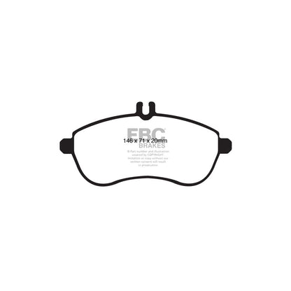 EBC PD02KF309 Mercedes-Benz W/S/C204 Redstuff Front Brake Pad & Plain Disc Kit 2 | ML Performance UK Car Parts