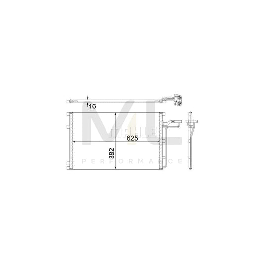 MAHLE ORIGINAL AC 551 001S Air conditioning condenser without dryer | ML Performance Car Parts