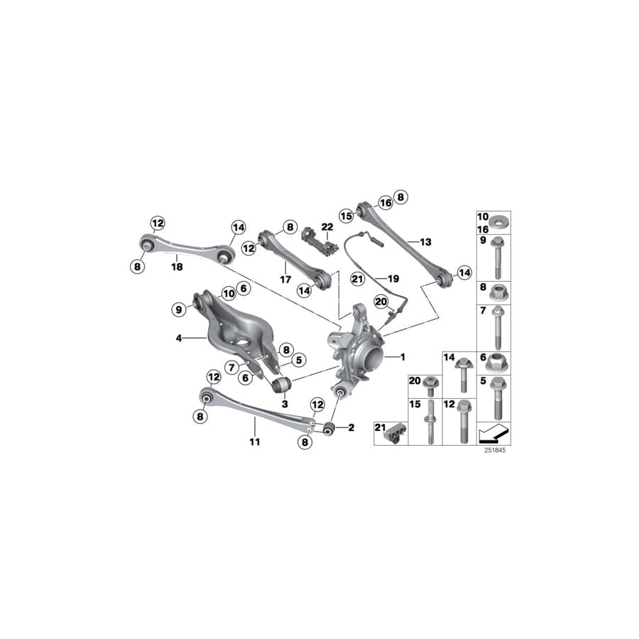 Genuine BMW 33308417017 Guiding Suspension Link M235I RACING (Inc. M235i Racing) | ML Performance UK Car Parts