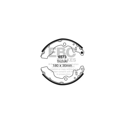 EBC 6573 Suzuki Alto Rear Brake Shoes 1 | ML Performance UK Car Parts