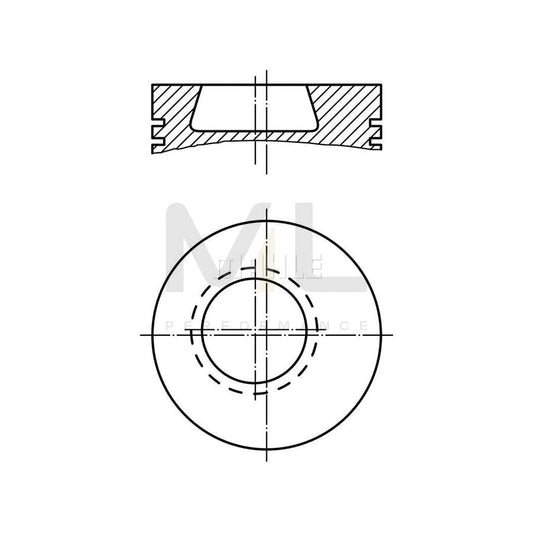 MAHLE ORIGINAL 029 98 01 Piston 75,26 mm, with piston rings, without cooling duct | ML Performance Car Parts