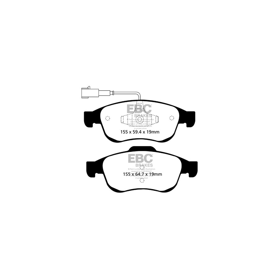 EBC DPX2078 Alfa Romeo Giulietta (940) Ultimax Front Brake Pads 2 | ML Performance UK Car Parts