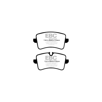 EBC PD04KR604 Porsche Macan Bluestuff Rear Brake Pad & Plain Disc Kit - TRW Caliper 2 | ML Performance UK Car Parts