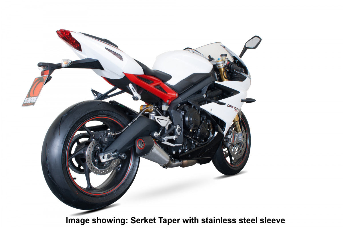 Scorpion RTR75TEO Triumph Serket Taper Slip-On - Titanium Sleeve (Daytona 675 / Daytona 675 R) | ML Performance UK UK