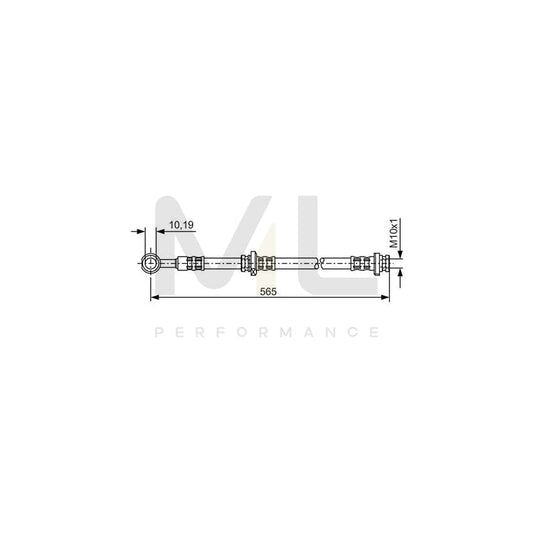 BOSCH 1 987 476 133 Brake Hose for NISSAN ALMERA 556mm, M10x1 | ML Performance Car Parts