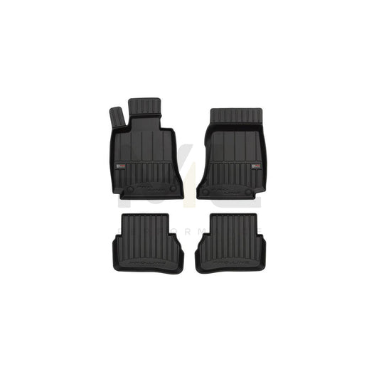 FROGUM Tailored 3D409583 Floor mat set suitable for MERCEDES-BENZ C-Class Saloon (W205) Elastomer, Front and Rear, Quantity: 4, Black | ML Performance Car Parts
