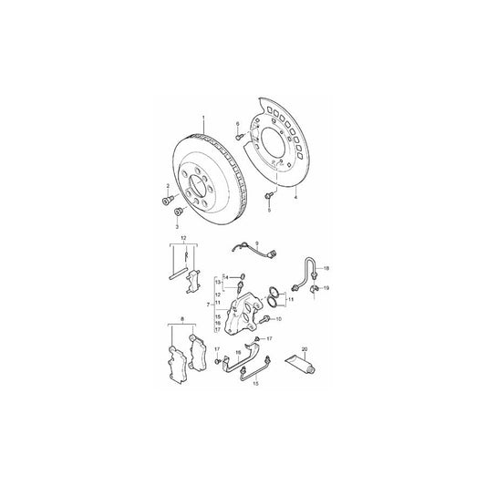 Genuine Porsche Brake Disc Cover Plate Bolt Porsche Cayenne Mki / Mkii | ML Performance UK Car Parts