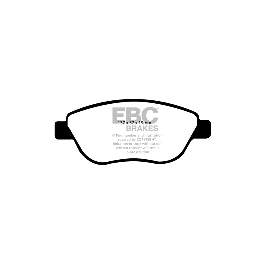 EBC PD01KF1152 Opel Vauxhall Corsa D Greenstuff Front Brake Pad & Plain Disc Kit  2 | ML Performance UK Car Parts