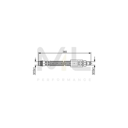 BOSCH 1 987 476 063 Brake Hose 337mm, M10x1 | ML Performance Car Parts