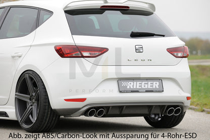 Rieger 00088067 SEAT 5F Leon Rear Diffuser 2 | ML Performance UK Car Parts