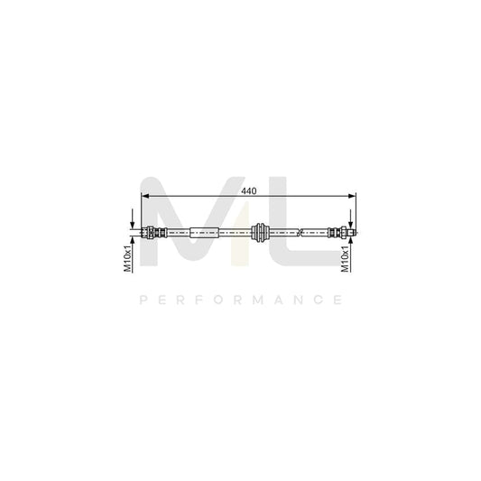 BOSCH 1 987 476 808 Brake Hose 415mm | ML Performance Car Parts