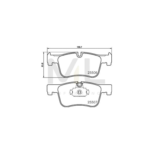 Hella 8DB 355 019-771 Brake Pad Set Prepared For Wear Indicator | ML Performance Car Parts