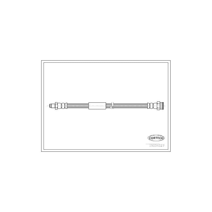 Corteco 19034327 Brake Hose For Fiat Croma Ii Estate (194) | ML Performance UK