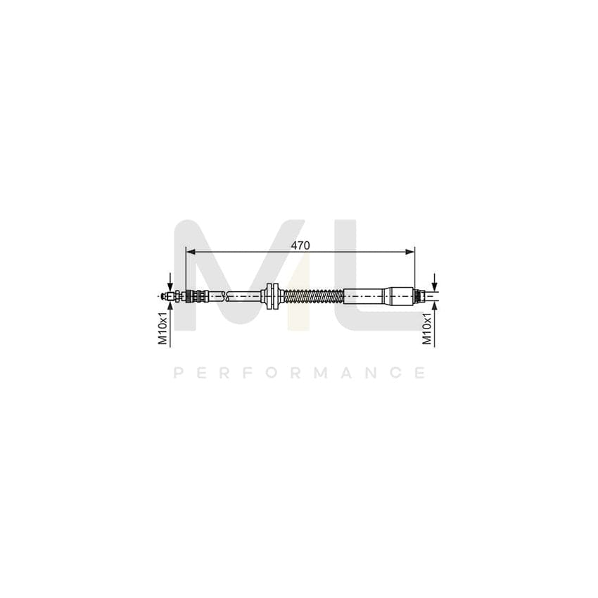 BOSCH 1 987 476 951 Brake Hose 473mm, M10x1 | ML Performance Car Parts