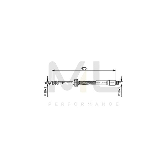 BOSCH 1 987 476 951 Brake Hose 473mm, M10x1 | ML Performance Car Parts
