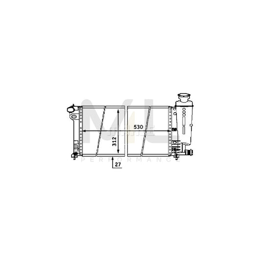 MAHLE ORIGINAL CR 467 000S Engine radiator for PEUGEOT 106 Mechanically jointed cooling fins, Manual Transmission | ML Performance Car Parts
