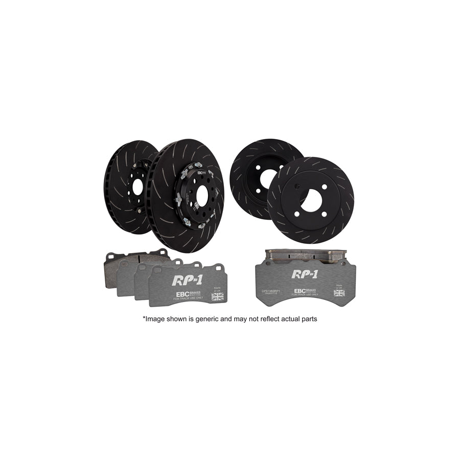 EBC P2DK037RP1 Mitsubishi Lancer Evo 10 Full Vehicle Kit RP1 Full Race Pads & 2-Piece Fully-Floating Discs - Brembo Caliper 1 | ML Performance UK Car Parts