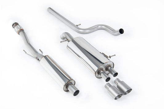MillTek SSXCN105 Citroen DS3 Resonated Cat-Back Exhaust with Titanium Tips