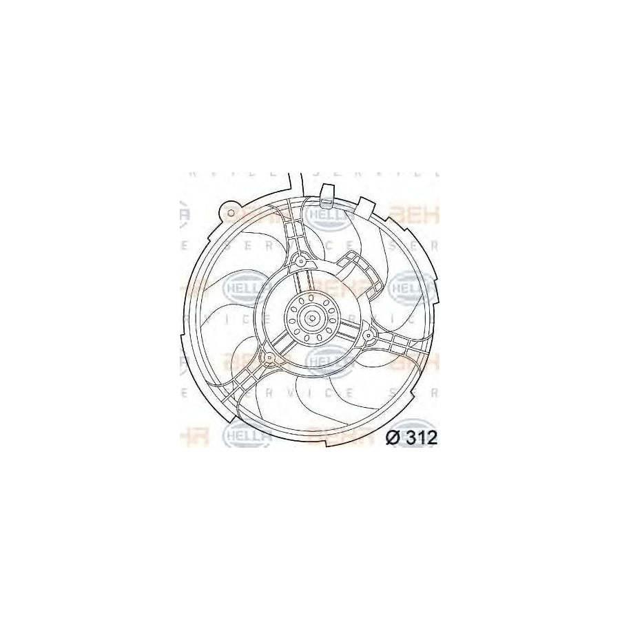 Hella 8EW 351 039-531 Fan, Radiator