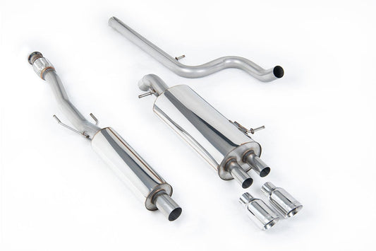 MillTek SSXCN101 Citroen DS3 Resonated Cat-Back Exhaust with Polished Tips