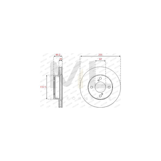 FERODO DDF2689C Brake Disc for SUZUKI Celerio (LF) Vented, Coated | ML Performance Car Parts