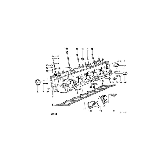 Genuine BMW 11121285815 E30 E28 E34 Stud Bolt M8X65 (Inc. 324td, 324d & 524td) | ML Performance UK Car Parts