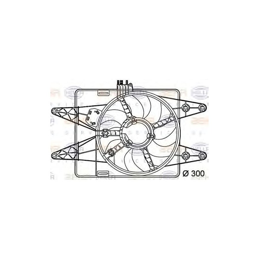 Hella 8EW 351 039-481 Fan, Radiator