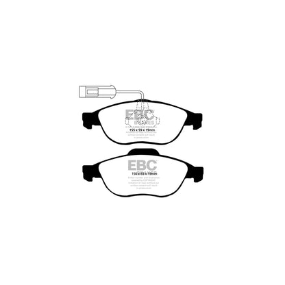 EBC DP41153R Alfa Romeo Lancia Yellowstuff Front Brake Pads - Girling/TRW Caliper (Inc. 147, 156, Lybra) 2 | ML Performance UK Car Parts
