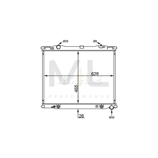 MAHLE ORIGINAL CR 1569 000S Engine radiator for KIA Sorento I (JC) Brazed cooling fins, Manual- / optional automatic transmission | ML Performance Car Parts