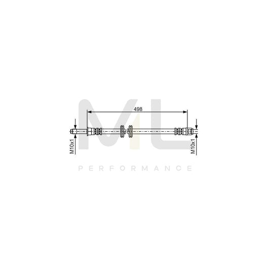 BOSCH 1 987 481 006 Brake Hose 498mm | ML Performance Car Parts