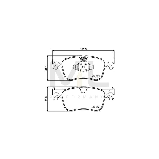 Hella 8DB 355 020-931 Brake Pad Set Prepared For Wear Indicator | ML Performance Car Parts