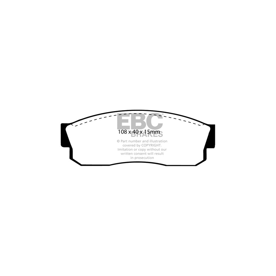 EBC DP2452 Nissan Subaru Greenstuff Front Brake Pads (Inc. Cherry, Sunny, Justy) 2 | ML Performance UK Car Parts