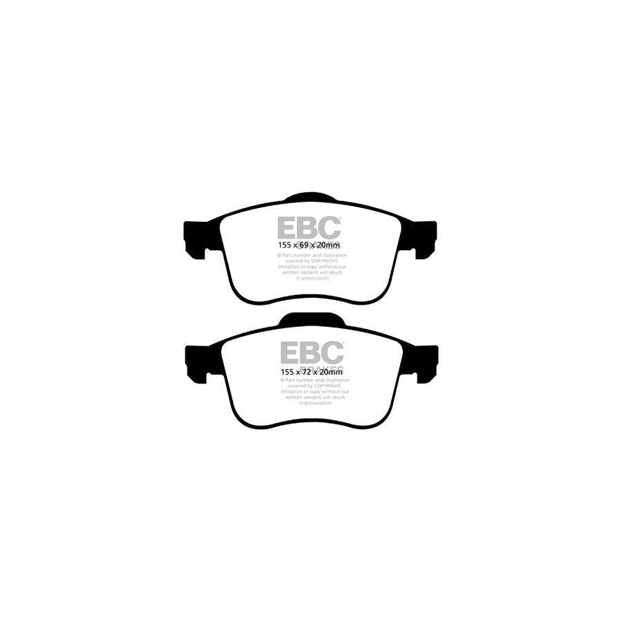 EBC DP22090 Alfa Romeo Giulietta (940) Greenstuff Front Brake Pads 2 | ML Performance UK Car Parts