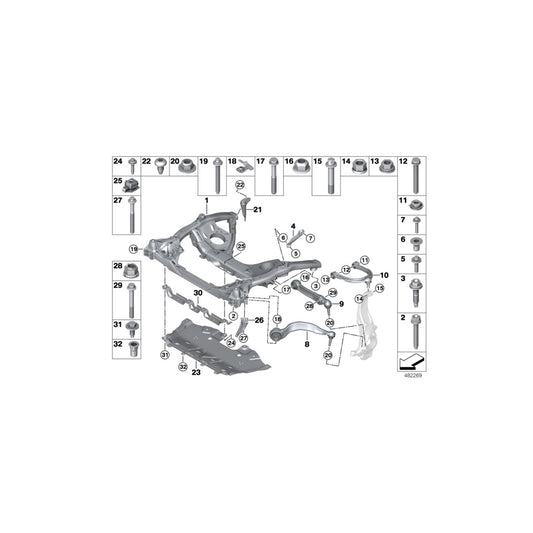 Genuine BMW 31126870026 G32 G15 G30 A-Arm Camber Adjustment, Upper -30MIN (Inc. 520d, 540iX & 540dX) | ML Performance UK
