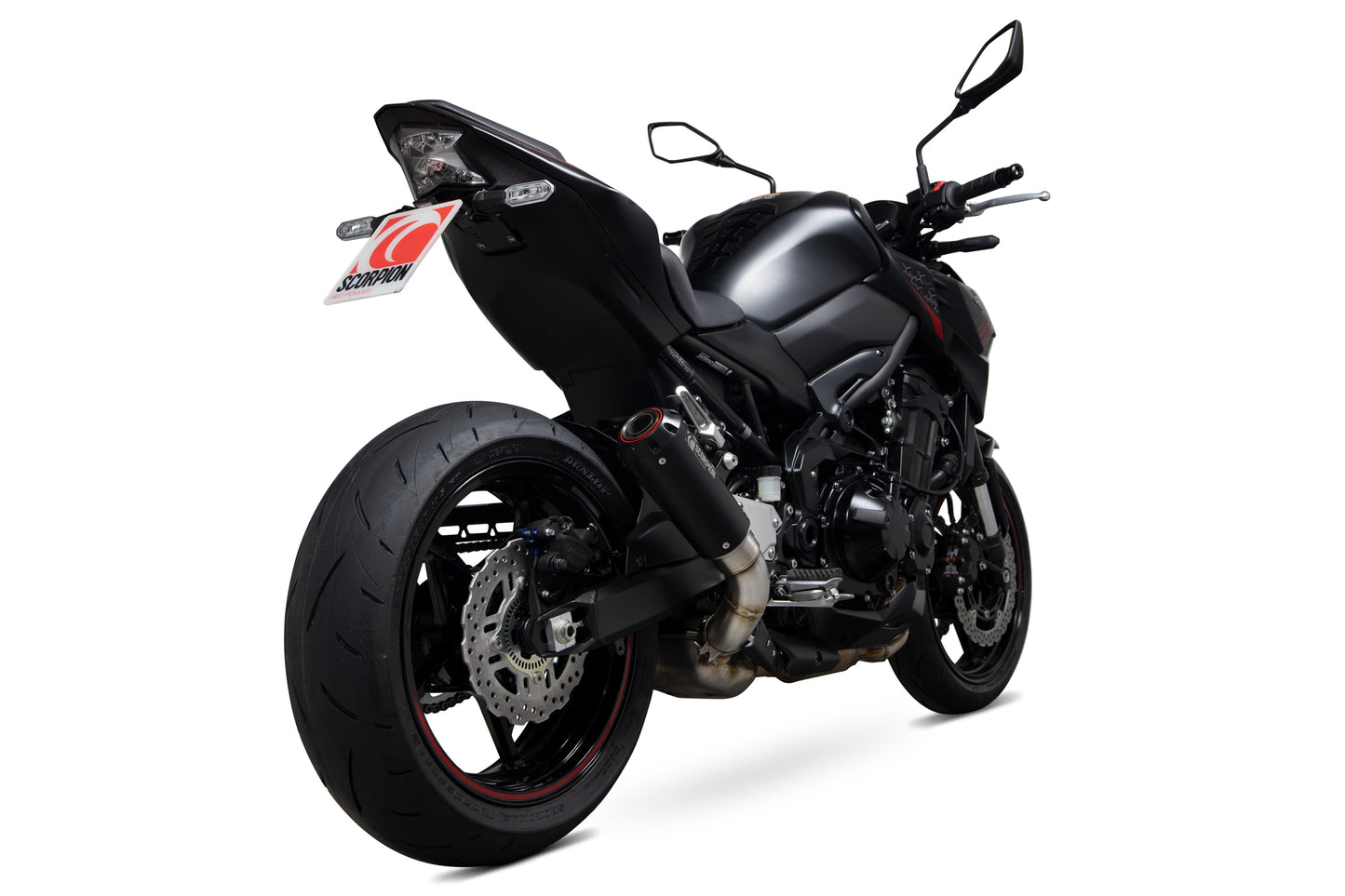 Scorpion PKA136BCER Kawasaki Z900 Red Power Slip-On - Black Ceramic Coated Sleeve | ML Performance UK UK