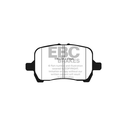 EBC PD01KF1153 Opel GT Greenstuff Front Brake Pad & Plain Disc Kit  - ATE Caliper 2 | ML Performance UK Car Parts