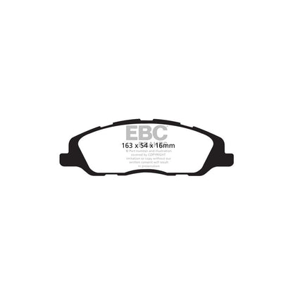 EBC PD09KF742 Ford Mustang Bluestuff Front Brake Pad & USR Disc Kit 2 | ML Performance UK Car Parts