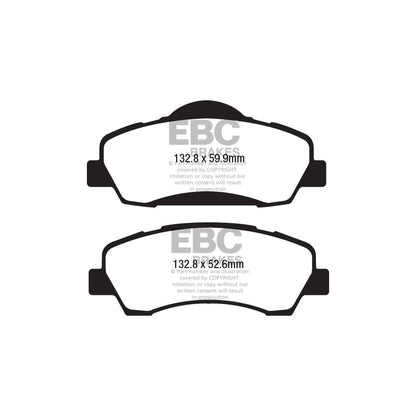 EBC PD01KF1695 Citroen Peugeot Greenstuff Front Brake Pad & Plain Disc Kit  (Inc. C-Elysee, C4 Cactus, 301) 2 | ML Performance UK Car Parts