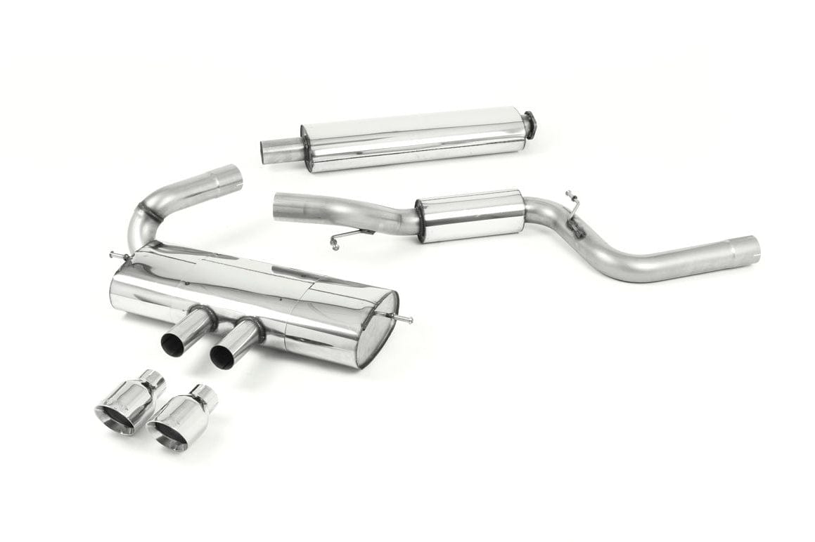 MillTek SSXFD094 Ford Focus Resonated Cat-Back Exhaust with Polished Tips - EC Approved