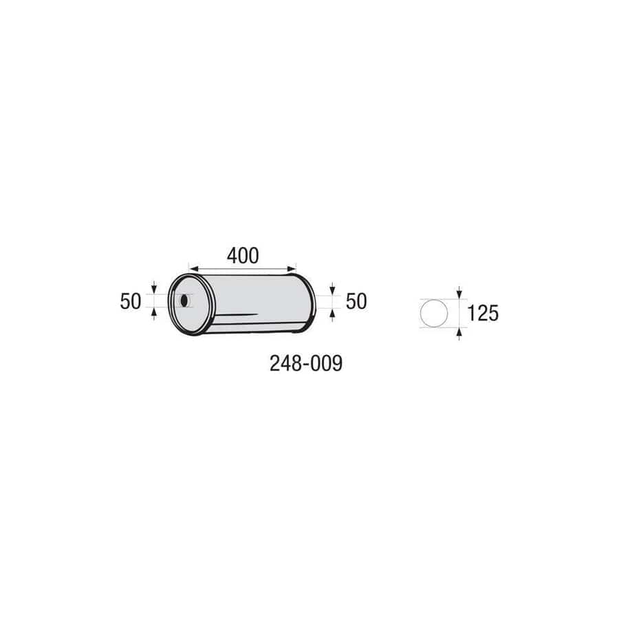 Bosal 248-009 Middle Silencer, Universal