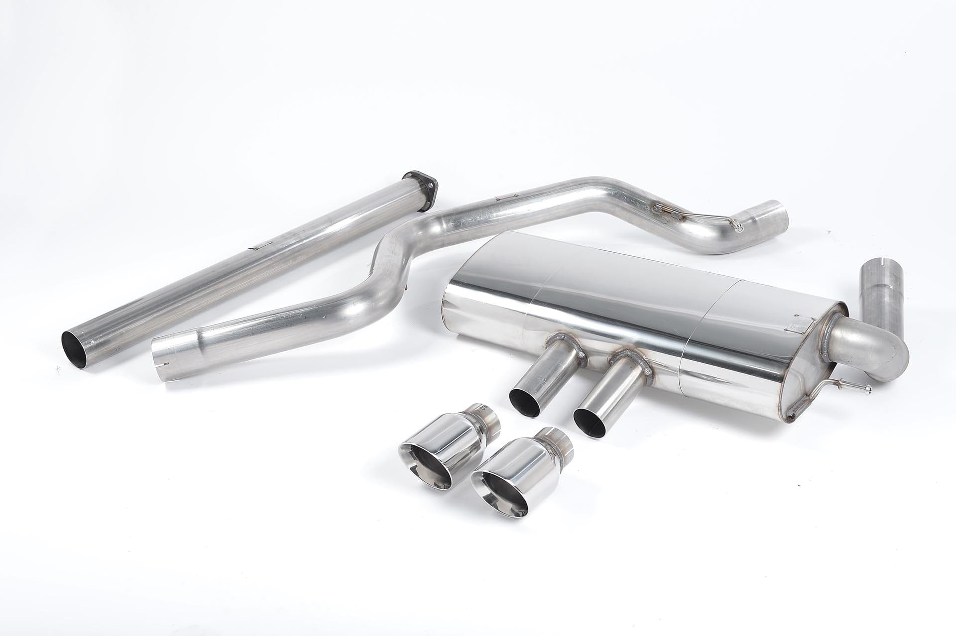 MillTek SSXFD092 Ford Focus Non-Resonated Cat-Back Exhaust with Polished Tips