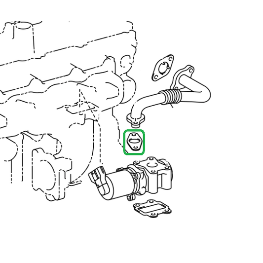 Genuine Lexus 25633-26010 IS Phase 2 EGR to Flexi-Pipe Gasket