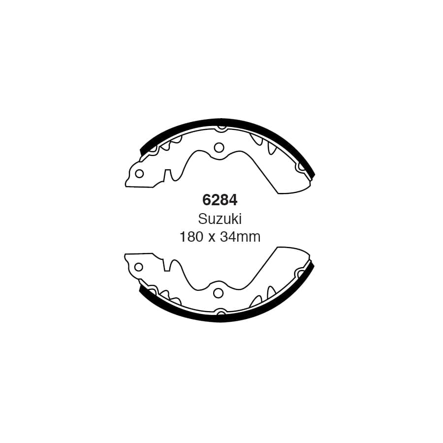 EBC 6284 Suzuki Carry Front/Rear Brake Shoes 1 | ML Performance UK Car Parts