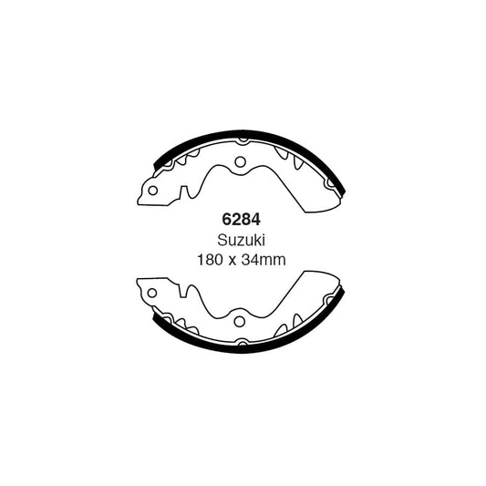 EBC 6284 Suzuki Carry Front/Rear Brake Shoes 1 | ML Performance UK Car Parts