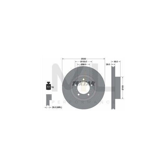 TEXTAR PRO+ 92279705 Brake Disc Internally Vented, Perforated, Coated, High-carbon, without wheel hub, without wheel studs | ML Performance Car Parts