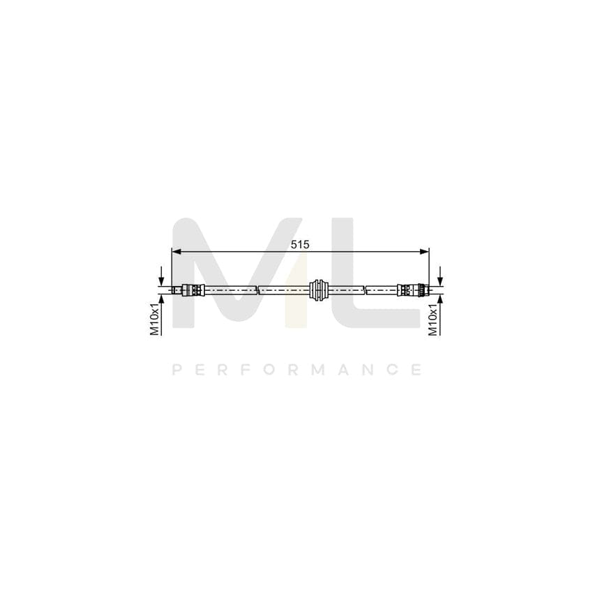 BOSCH 1 987 481 480 Brake Hose for RENAULT KANGOO 485mm | ML Performance Car Parts