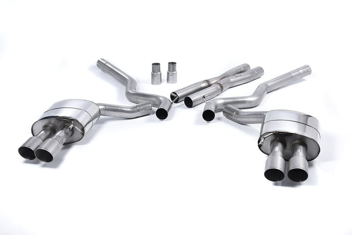 MillTek SSXFD159 Ford Mustang Non-Res Cat-Back Exhaust with Quad Titanium GT-90 Tips