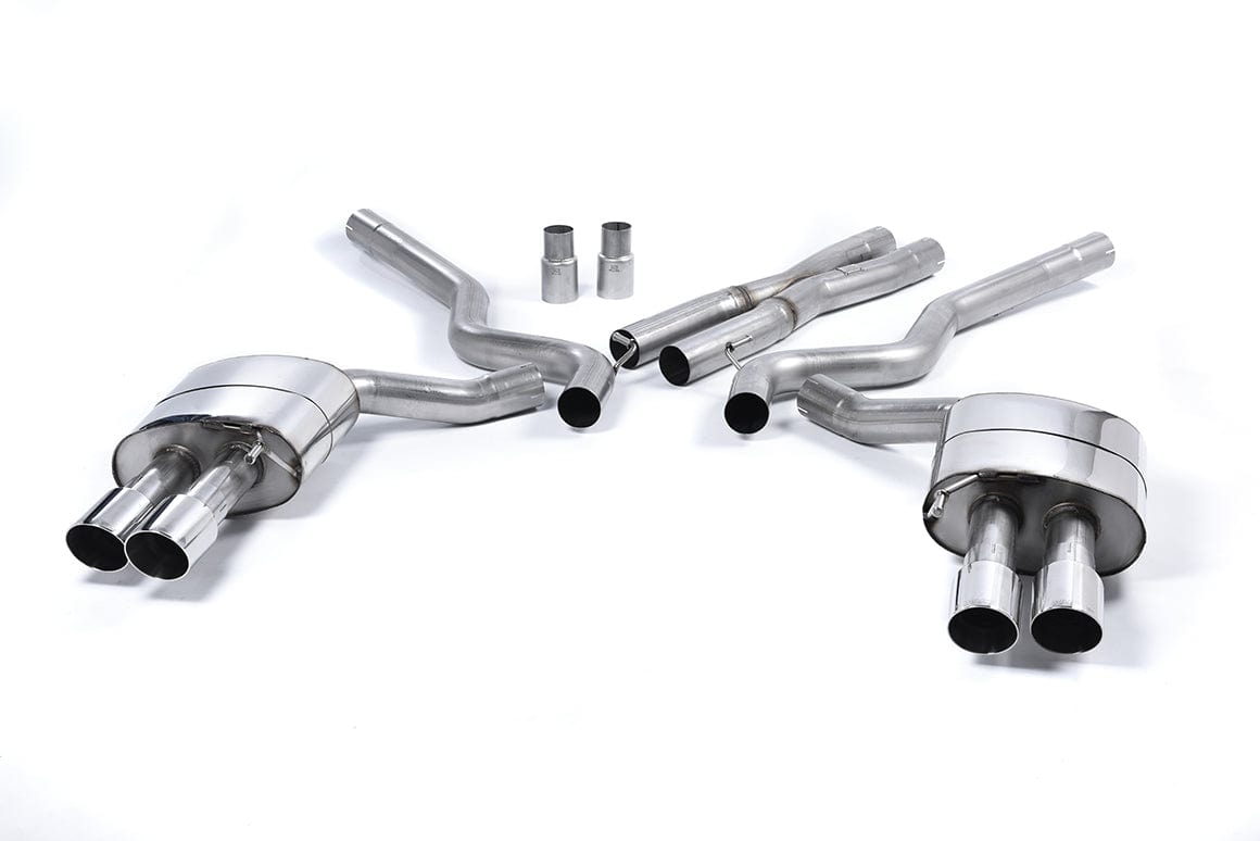 MillTek SSXFD158 Ford Mustang Non-Res Cat-Back Exhaust with Quad Polished GT-90 Tips