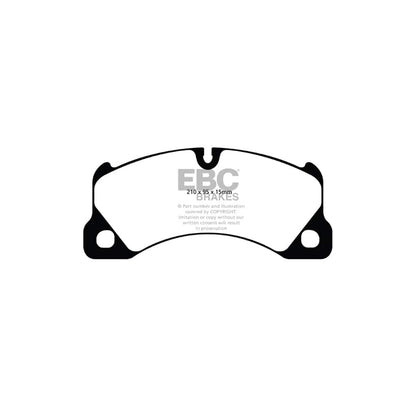 EBC PD03KF999 Porsche Panamera (970) Yellowstuff Front Brake Pad & Plain Disc Kit - Brembo Caliper 2 | ML Performance UK Car Parts
